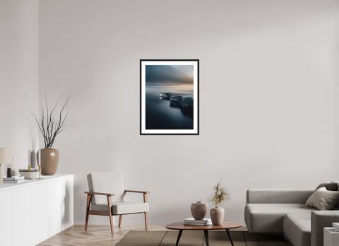 60 x 80 cm, Fine Art Print — Framed Edge of the Shelf – Antarctic Ice Shelf Fine Art Print