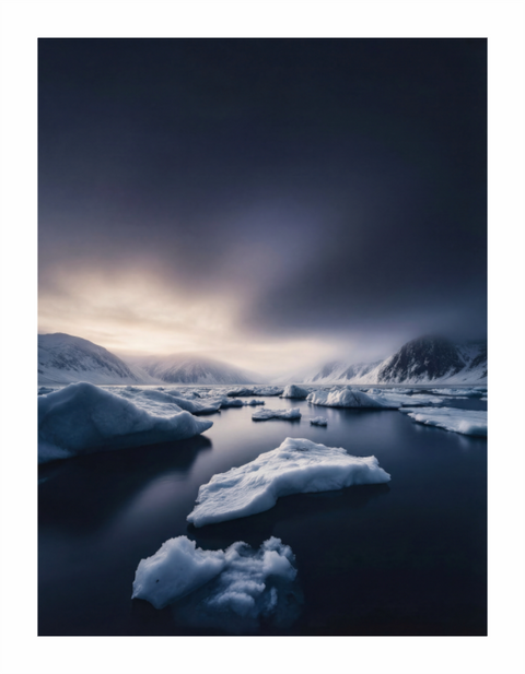 Main image "Drifting Silence" – Serene Fjord Landscape Fine Art Print