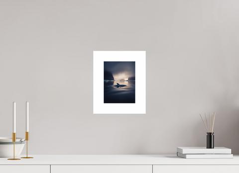 15 x 20 cm, Fine Art Print — Unframed Minke Breath – Antarctic Whale Surfacing Fine Art Print